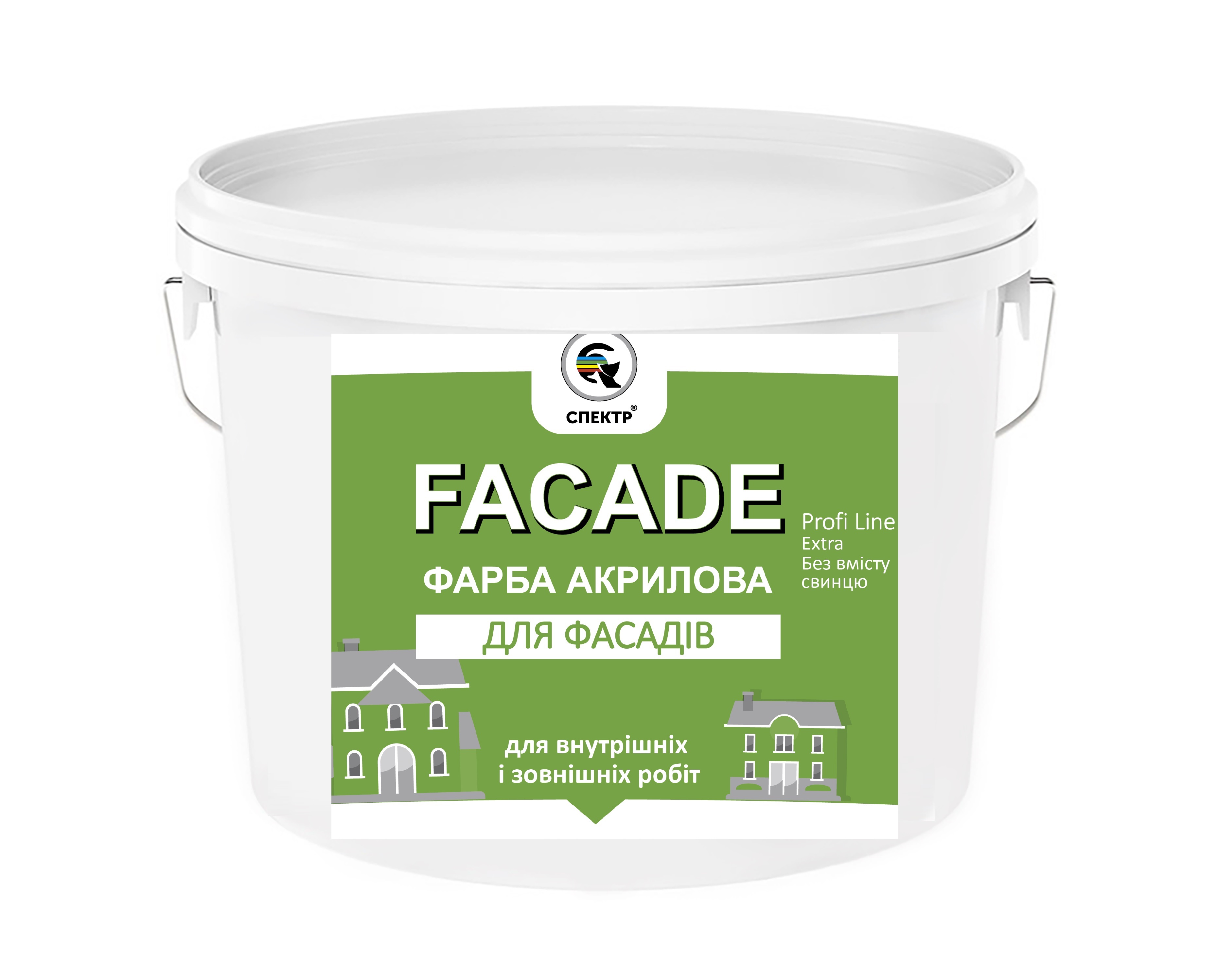 ФАРБА ФАСАДНА PROFI LINE EXTRA СПЕКТР 16кг біла акрилова